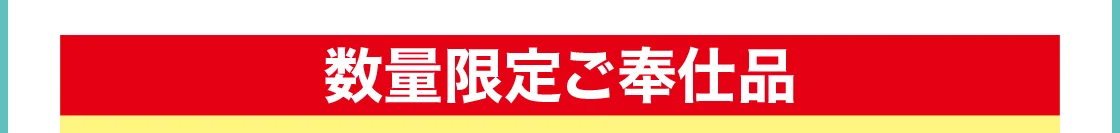 数量限定ご奉仕品