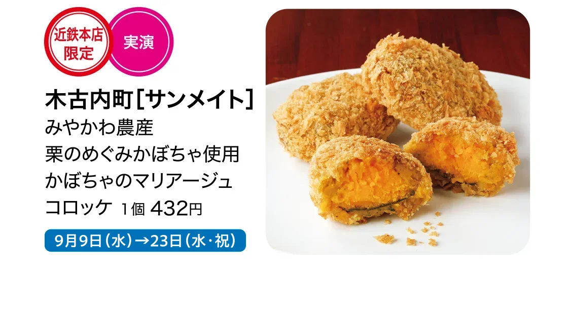木古内町［サンメイト］みやかわ農産 栗のめぐみかぼちゃ使用 かぼちゃのマリアージュ コロッケ