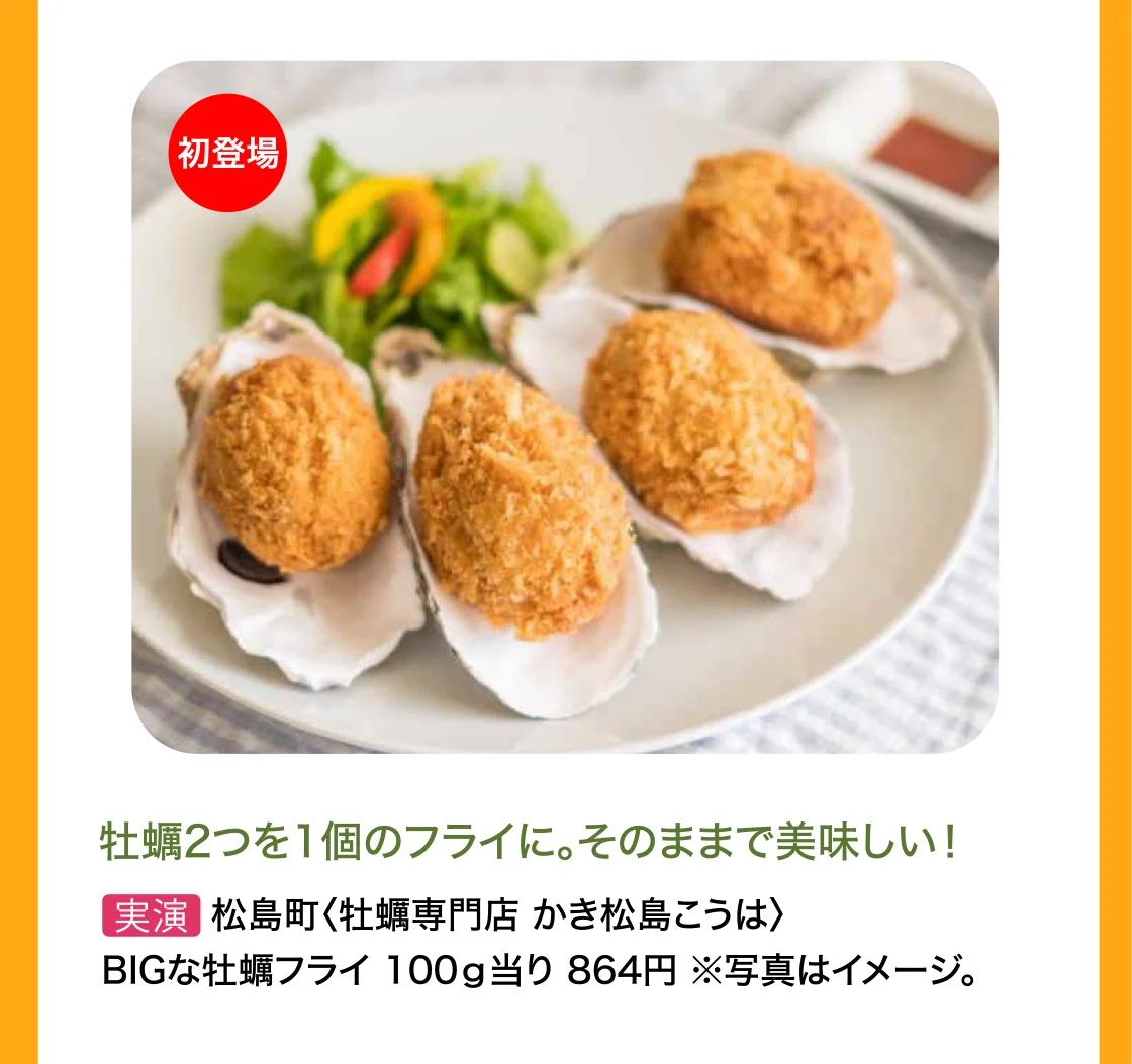 松島町〈牡蠣専門店 かき松島こうは〉BIGな牡蠣フライ