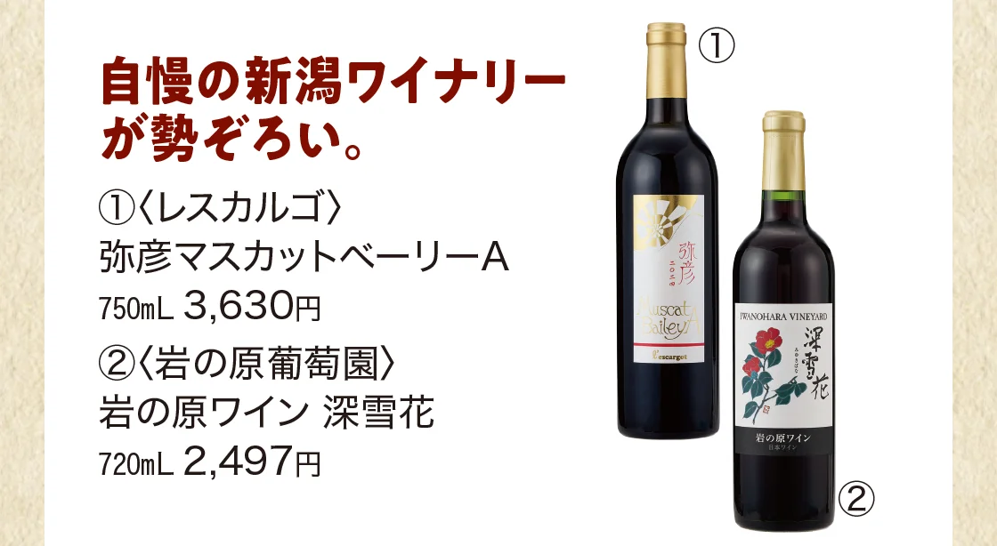 自慢の新潟ワイナリーが勢ぞろい。